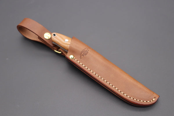 MOKI MK-2022NBCM/CO "BERG PRO-TRAIL"  (VG-7 SAN-MAI, CONVEX GRIND, Natural Brown Canvas Micarta Handle)