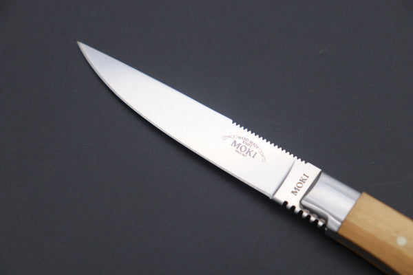 MOKI TS-535OL  "Trout & Bird Knife (Olive Wood Handle)"