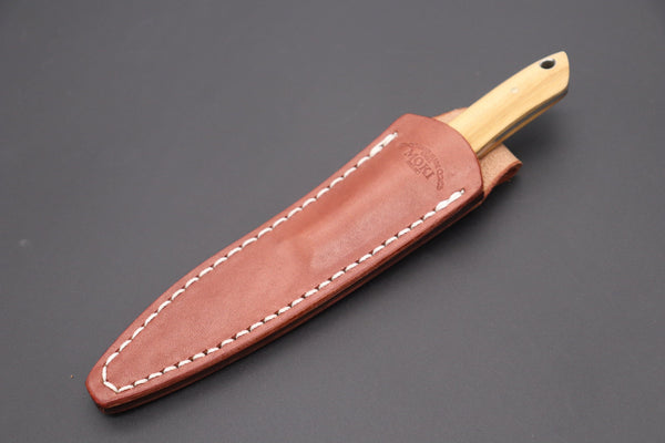 MOKI TS-535OL  "Trout & Bird Knife (Olive Wood Handle)"