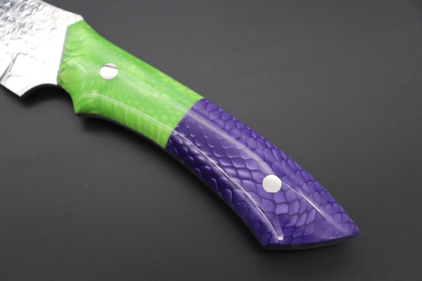 Mr. Asanuma TA-3 Damascus Bowie Knife "JUMA-TWO-TONE Custom Handle" - japaneseknifedirect.mom