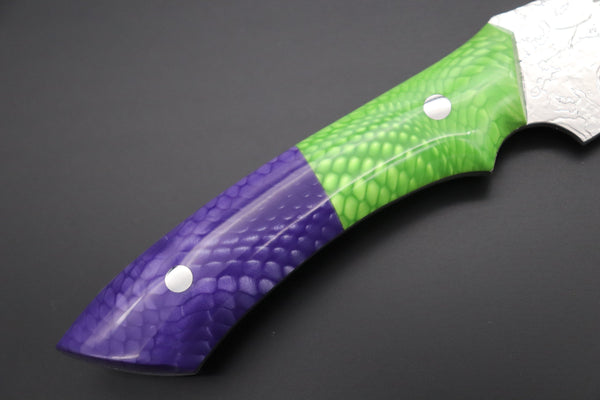 Mr. Asanuma TA-3 Damascus Bowie Knife "JUMA-TWO-TONE Custom Handle" - japaneseknifedirect.mom