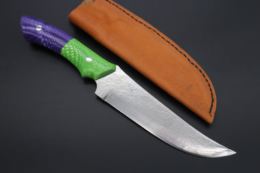 Mr. Asanuma TA-3 Damascus Bowie Knife "JUMA-TWO-TONE Custom Handle" - japaneseknifedirect.mom
