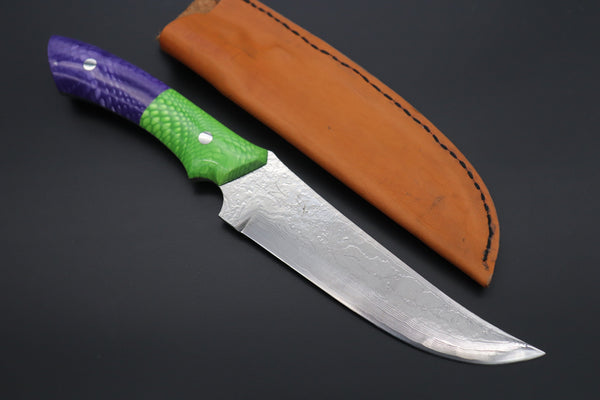 Mr. Asanuma TA-3 Damascus Bowie Knife "JUMA-TWO-TONE Custom Handle" - japaneseknifedirect.mom