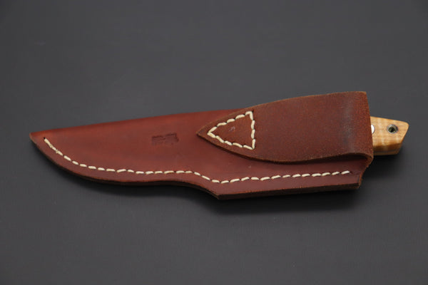 Mr. Itou  IT-1020 Drop Point Utility Hunter, 3.5" R-2 Damascus Blade, Stabilized Maplewood Handle