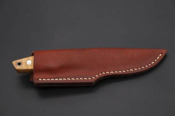 Mr. Itou  IT-1020 Drop Point Utility Hunter, 3.5" R-2 Damascus Blade, Stabilized Maplewood Handle