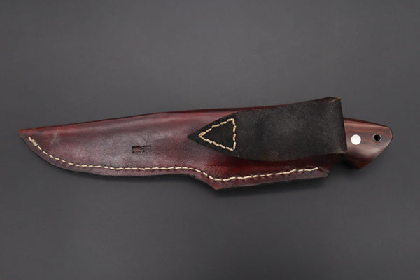 Mr. Itou  IT-510A Drop Point Hunter, 5-1/2" R-2 Damascus Blade, Premium Desert Ironwood Handle