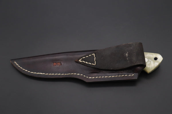 Mr. Itou  IT-530B Drop Point Hunter, 5" R-2 Damascus Blade, Hybrid Resin Handle