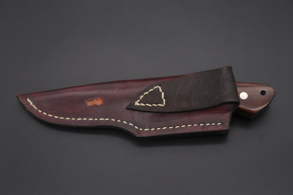 Mr. Itou  IT-590M Drop Point Hunter,  4-1/4" R-2 Damascus Blade, Premium Desert Ironwood Handle - japaneseknifedirect.mom