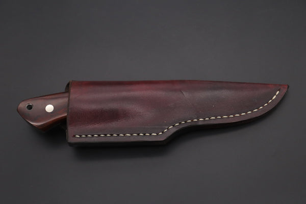 Mr. Itou  IT-590M Drop Point Hunter,  4-1/4" R-2 Damascus Blade, Premium Desert Ironwood Handle - japaneseknifedirect.mom