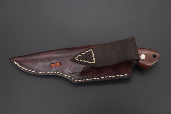 Mr. Itou  IT-590S Drop Point Hunter,  3-1/2" R2 Damascus Blade, Premium Desert Ironwood Handle - japaneseknifedirect.mom