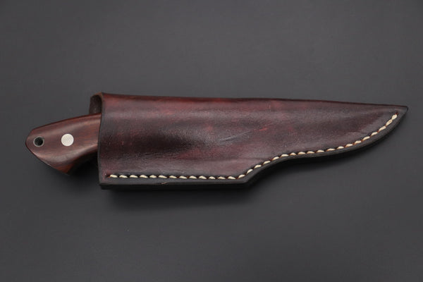 Mr. Itou  IT-590S Drop Point Hunter,  3-1/2" R2 Damascus Blade, Premium Desert Ironwood Handle - japaneseknifedirect.mom