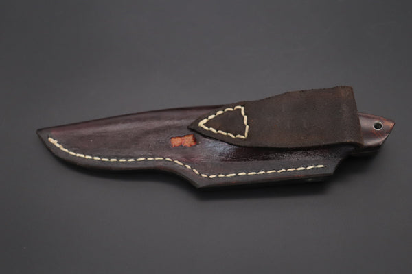 Mr. Itou  IT-610B Drop Point Utility Hunter, 3-1/2" R2 Damascus Blade, Premium Desert Ironwood Handle