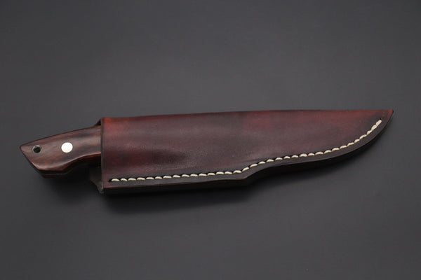 Mr. Itou  IT-620A Drop Point Utility Hunter, 3-3/4" R-2 Damascus Blade, Premium Desert Ironwood Handle - japaneseknifedirect.mom
