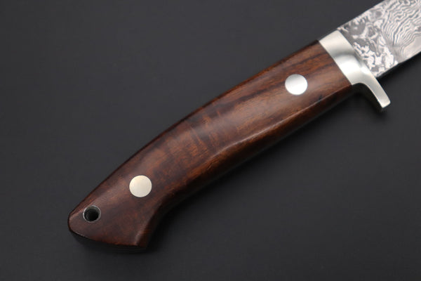 Mr. Itou  IT-660A Drop Point Utility Hunter, 3-1/2" R2 Damascus Blade, Premium Desert Ironwood - japaneseknifedirect.mom