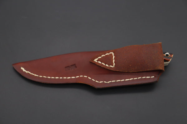 Mr. Itou  IT-840 Drop Point Utility Hunter, 3.4" R-2 Damascus Blade, Stag Handle