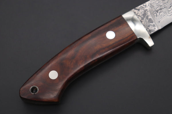 Mr. Itou  IT-860 Drop Point Hunter, 3.5" R2 Damascus Blade, Premium Desert Ironwood Handle