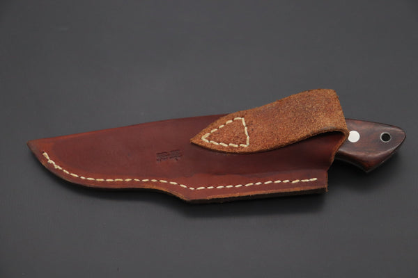 Mr. Itou  IT-860 Drop Point Hunter, 3.5" R2 Damascus Blade, Premium Desert Ironwood Handle