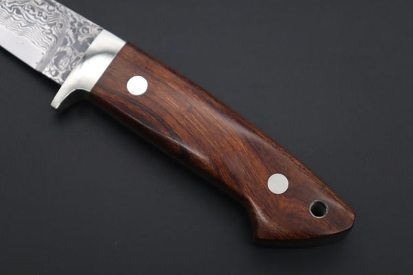Mr. Itou  IT-870 Drop Point Hunter, 3.6" R2 Damascus Blade, Premium Desert Ironwood Handle