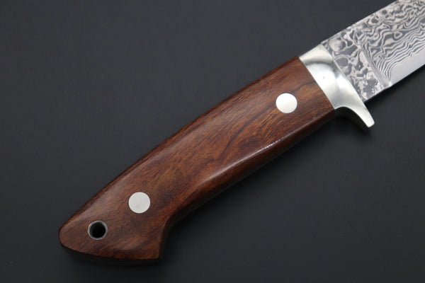 Mr. Itou  IT-870 Drop Point Hunter, 3.6" R2 Damascus Blade, Premium Desert Ironwood Handle