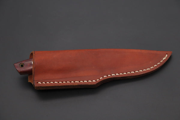 Mr. Itou  IT-940 Drop Point Utility Hunter, 3.6" R-2 Damascus Blade, Quince Burlwood Handle