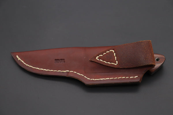 Mr. Itou  IT-970 Drop Point Hunter, 3.6" R-2 Damascus Blade, Desert Ironwood Handle with Abalone inlay