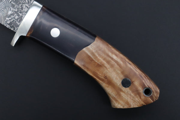 Mr. Itou  ITH-170A  "Treasure Hunter Series" Custom R2 Damascus 5" Drop-point Hunter, Hybrid Handle - japaneseknifedirect.mom