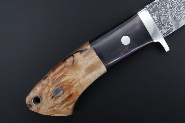 Mr. Itou  ITH-170A  "Treasure Hunter Series" Custom R2 Damascus 5" Drop-point Hunter, Hybrid Handle - japaneseknifedirect.mom