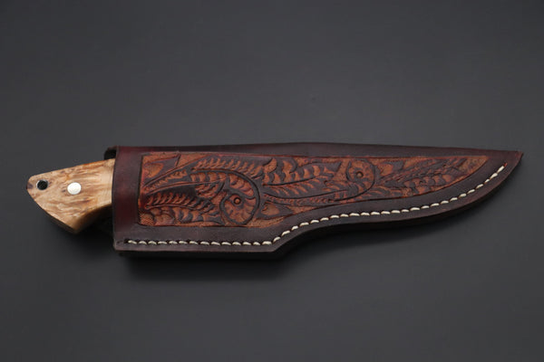 Mr. Itou  ITH-170A  "Treasure Hunter Series" Custom R2 Damascus 5" Drop-point Hunter, Hybrid Handle - japaneseknifedirect.mom