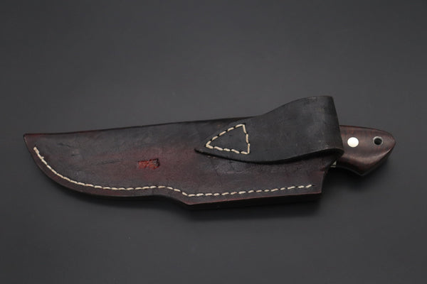 Mr. Itou  ITH-220  "Treasure Hunter Series" Custom R-2 Damascus 4.8" Drop-point Hunter, Mammoth Tusk Ivory Custom Combination Handle