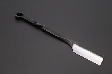 Mr. Tomida TR-1 Black Forged Traditional Razor - japaneseknifedirect.mom