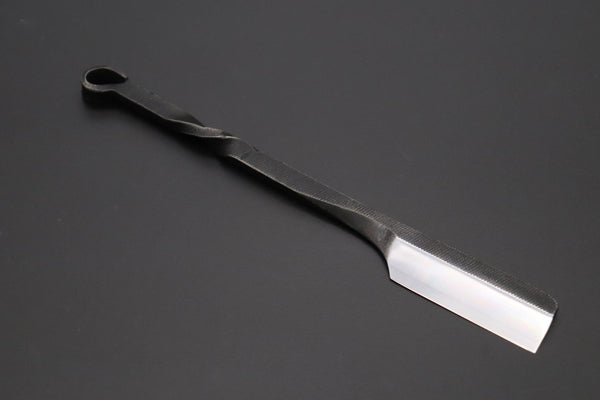 Mr. Tomida TR-1 Black Forged Traditional Razor - japaneseknifedirect.mom