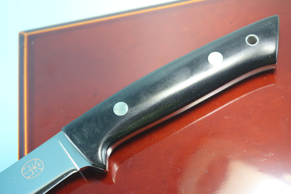 NOBUAKI YAMAMOTO NY-60  Drop point Hunter, 4" VG-10 Mirror Polished Hamaguri-ba Blade - japaneseknifedirect.mom