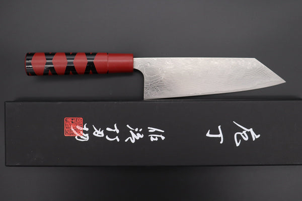 Nomura Kenta NKE-4 VG-10 Nickel Damascus Bunka 180mm (7 Inch)
