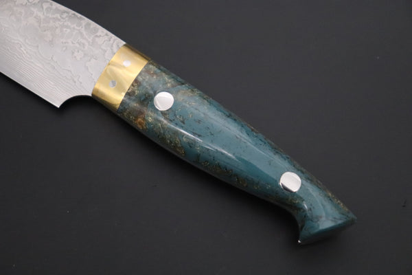 Nomura Kenta  NKE-5 "Gold Hunter" R-2 Damascus - japaneseknifedirect.mom