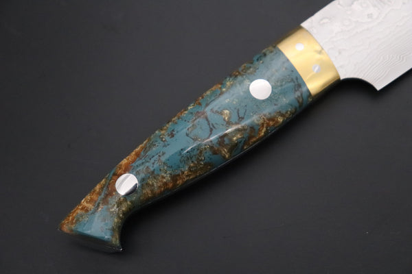 Nomura Kenta  NKE-5 "Gold Hunter" R-2 Damascus - japaneseknifedirect.mom