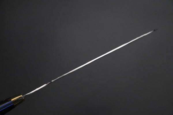 Nomura Kenta NKE-6 SRS-13 Custom Hammered Forged Tsuchime Damascus Santoku 180mm (7 Inch) - japaneseknifedirect.mom
