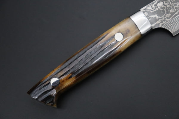 Nomura Kenta NKE-7 R-2 Custom Black Damascus Wild Carving Knife  200mm (7.8 Inch) - japaneseknifedirect.mom
