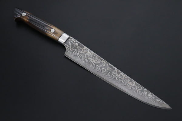 Nomura Kenta NKE-7 R-2 Custom Black Damascus Wild Carving Knife  200mm (7.8 Inch) - japaneseknifedirect.mom