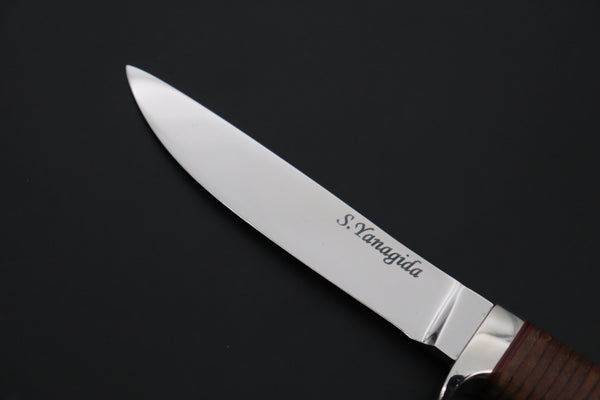 Seiji Yanagiba YS-35 Custom Outdoor Slim Utility (OU-31 Mono Steel) - japaneseknifedirect.mom