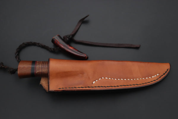 Seiji Yanagiba YS-35 Custom Outdoor Slim Utility (OU-31 Mono Steel) - japaneseknifedirect.mom