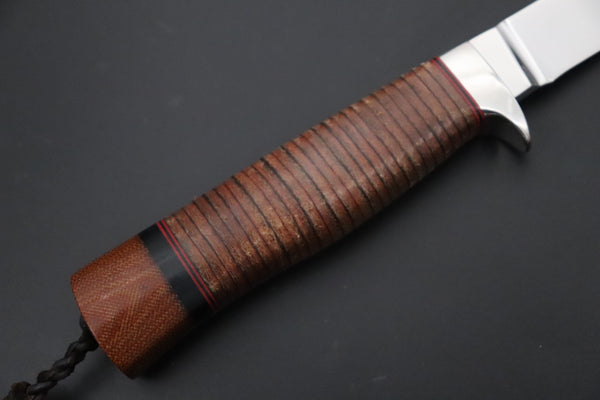 Seiji Yanagiba YS-35 Custom Outdoor Slim Utility (OU-31 Mono Steel) - japaneseknifedirect.mom