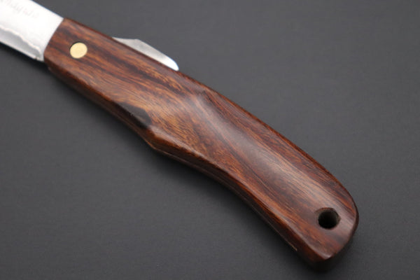 Seiji Yanagida YS-24-1 Custom Higonokami Folder (Desert Ironwood Handle) - japaneseknifedirect.mom