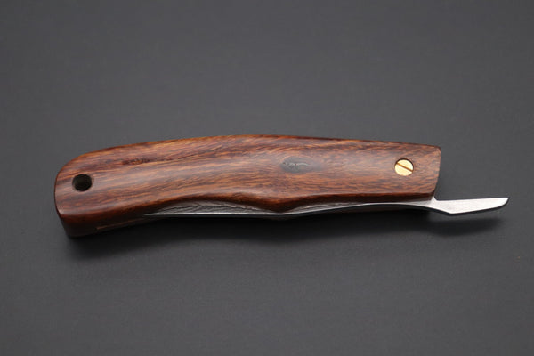 Seiji Yanagida YS-24-1 Custom Higonokami Folder (Desert Ironwood Handle) - japaneseknifedirect.mom