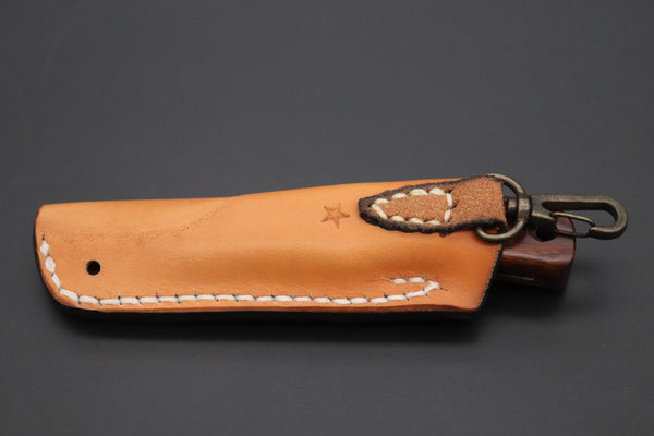Seiji Yanagida YS-24-1 Custom Higonokami Folder (Desert Ironwood Handle) - japaneseknifedirect.mom