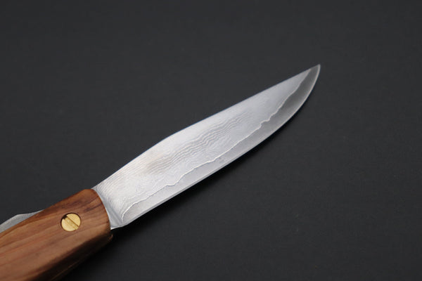 Seiji Yanagida YS-25 Custom Higonokami Folder (YAKUSUGI=Ancient Japanese Cedar Wood Handle)
