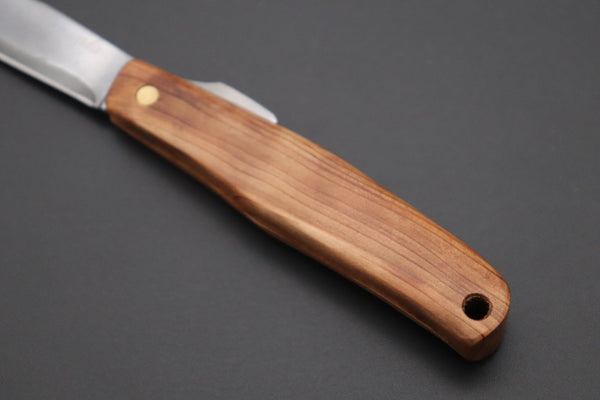 Seiji Yanagida YS-25 Custom Higonokami Folder (YAKUSUGI=Ancient Japanese Cedar Wood Handle)