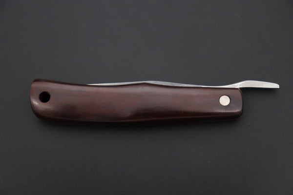 Seiji Yanagida YS-49-1 Custom Higonokami Folder (Desert Ironwood Handle) - japaneseknifedirect.mom