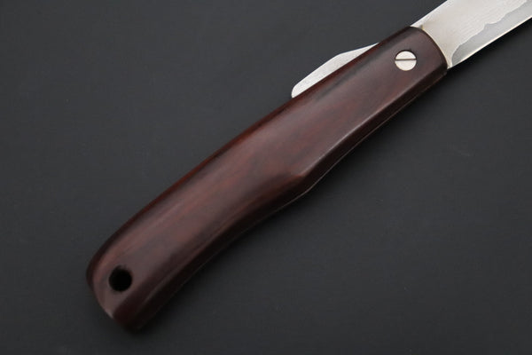 Seiji Yanagida YS-49-1 Custom Higonokami Folder (Desert Ironwood Handle) - japaneseknifedirect.mom