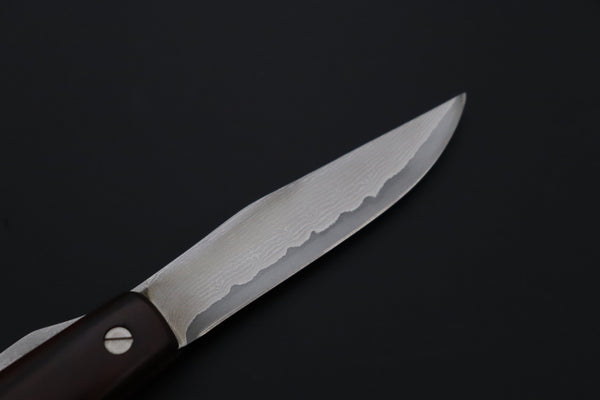 Seiji Yanagida YS-49-1 Custom Higonokami Folder (Desert Ironwood Handle) - japaneseknifedirect.mom