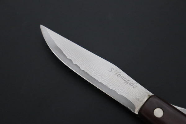 Seiji Yanagida YS-49-1 Custom Higonokami Folder (Desert Ironwood Handle) - japaneseknifedirect.mom